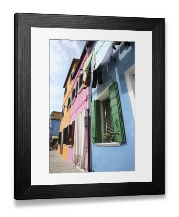 Framed Print : Townscape at Burano island Framed Print : Townscape at Burano island