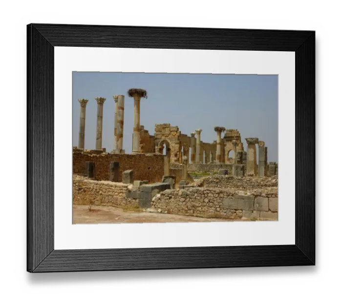 Framed Print : Old Roman ruins in Volubulis, Morocco