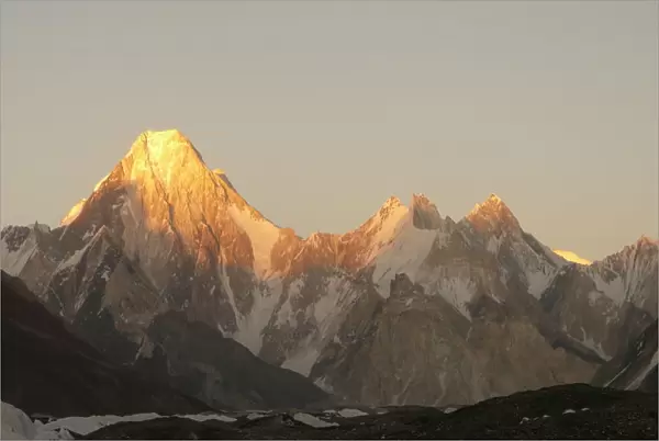 Gasherbrum IV peak at sunset