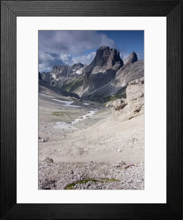 Framed Print : Peak of the Rosengarten massif with Vajolet valley, Dolomites range, South Tyrol, Italy, Europe Framed Print : Peak of the Rosengarten massif with Vajolet valley, Dolomites range, South Tyrol, Italy, Europe