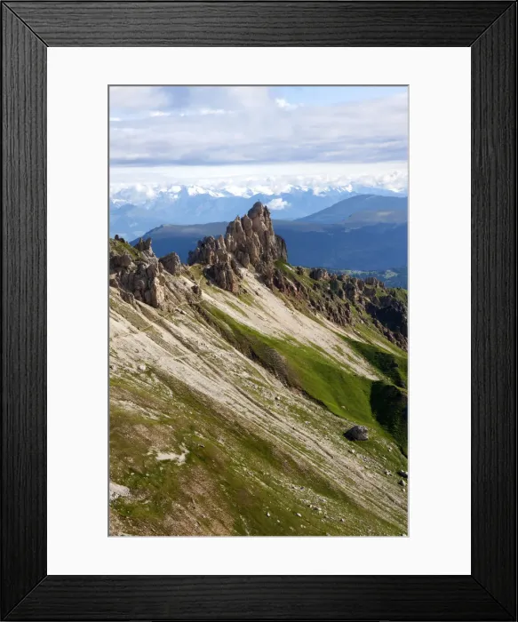 Framed Print : Rosszahn group and the main chain of the Alps, Dolomites range, South Tyrol, Italy, Europe Framed Print : Rosszahn group and the main chain of the Alps, Dolomites range, South Tyrol, Italy, Europe