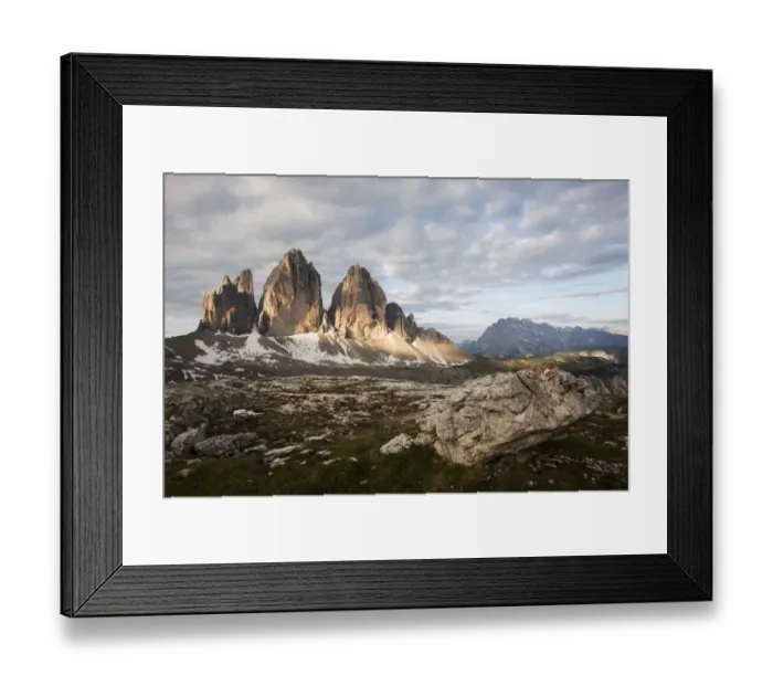 Framed Print : Three Peaks, Alto Adige, Italy, Europe Framed Print : Three Peaks, Alto Adige, Italy, Europe
