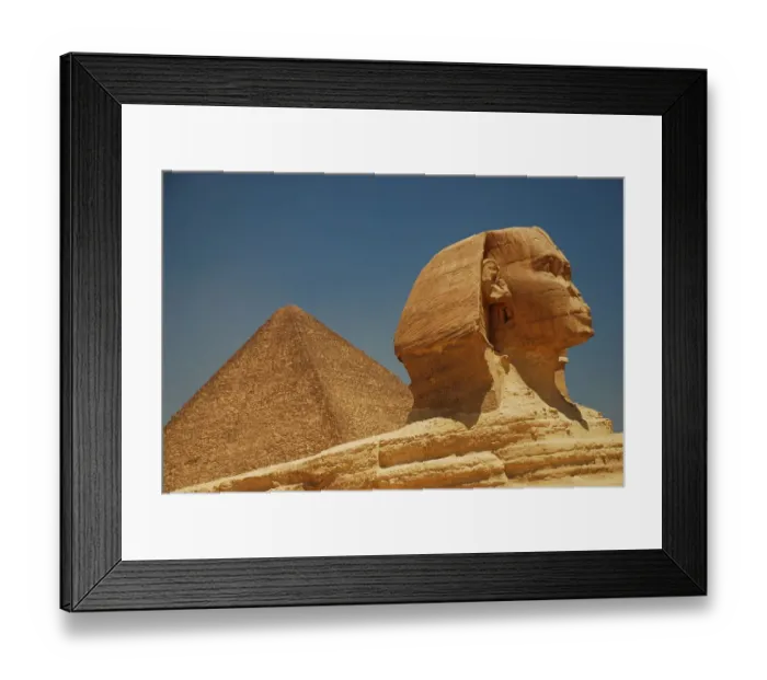 Framed Print : Sphinx and Pyramid Framed Print : Sphinx and Pyramid