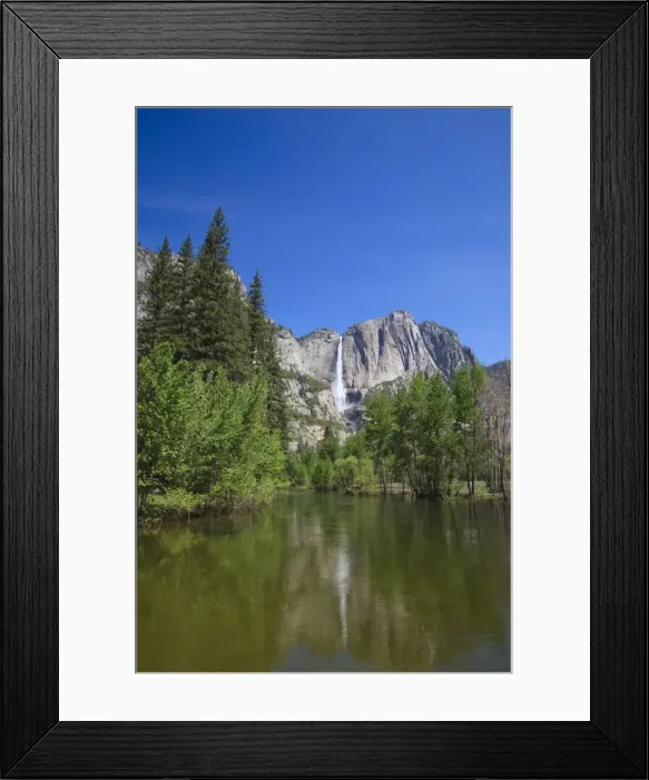 Framed Print : Yosemite Waterfall and Merced River Framed Print : Yosemite Waterfall and Merced River