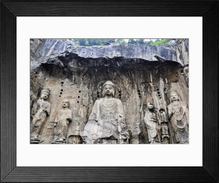 Framed Print : Lotus Cave of Longmen Grottoes Luoyang Henan China Framed Print : Lotus Cave of Longmen Grottoes Luoyang Henan China