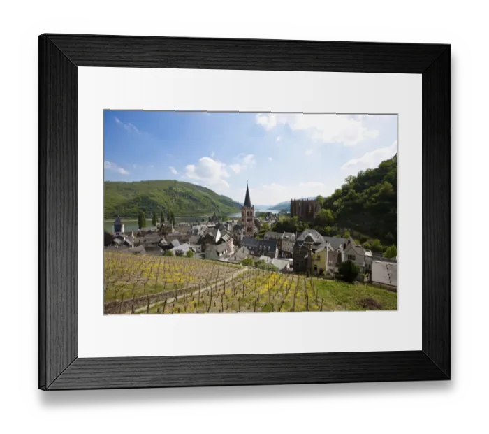 Framed Print : View on the historic district of Bacharach, Unesco World Heritage Site Upper Middle Rhine Valley, Rhineland Palatinate, Germany, Europe, PublicGround Framed Print : View on the historic district of Bacharach, Unesco World Heritage Site Upper Middle Rhine Valley, Rhineland Palatinate, Germany, Europe, PublicGround