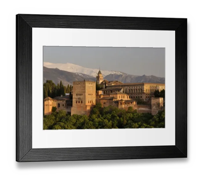 Framed Print : The Alhambra at sunset, Grenada, Spain