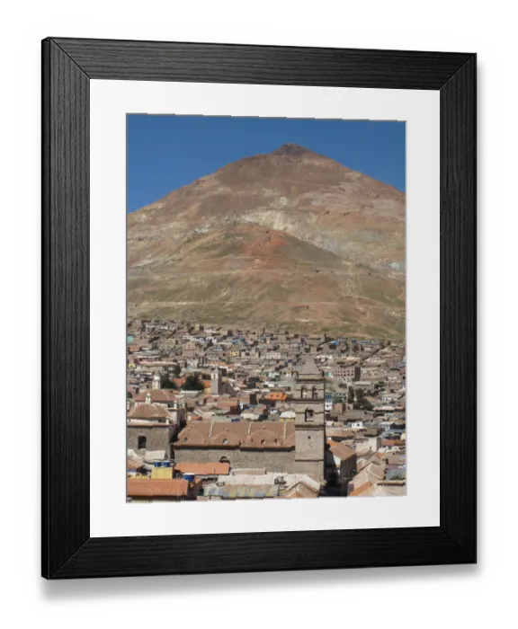 Framed Print : Bolivia_Altiplano_Potosi_Cerro Rico (silver mounta Framed Print : Bolivia_Altiplano_Potosi_Cerro Rico (silver mounta