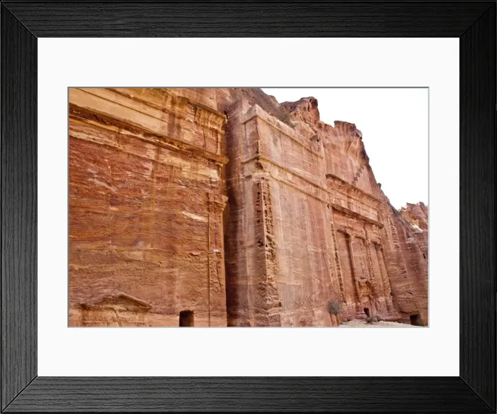 Framed Print : Tombs along the cliff wall at Petra Framed Print : Tombs along the cliff wall at Petra