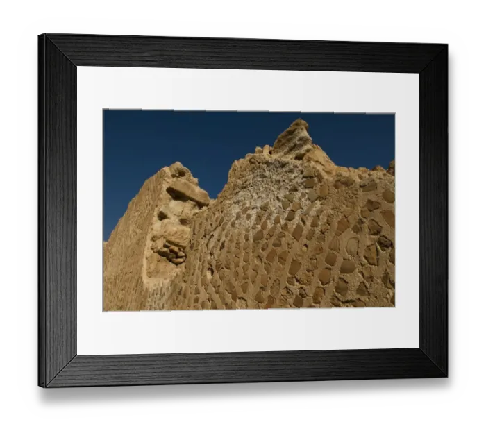 Framed Print : Ruins of ancient Byzantine church in Masada archaeological site Dead Sea Israel
