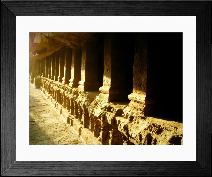Framed Print : Pillars of Ellora caves at Aurangabad Framed Print : Pillars of Ellora caves at Aurangabad