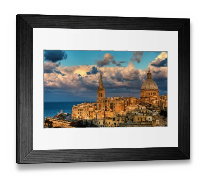 Framed Print : Valletta skyline Framed Print : Valletta skyline