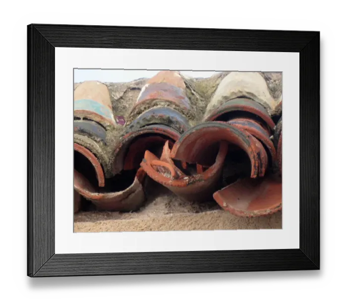 Framed Print : Roof tiles, Essaouira, Morocco Framed Print : Roof tiles, Essaouira, Morocco