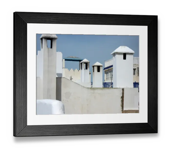 Framed Print : Chimneys, Essaouria, Morocco Framed Print : Chimneys, Essaouria, Morocco