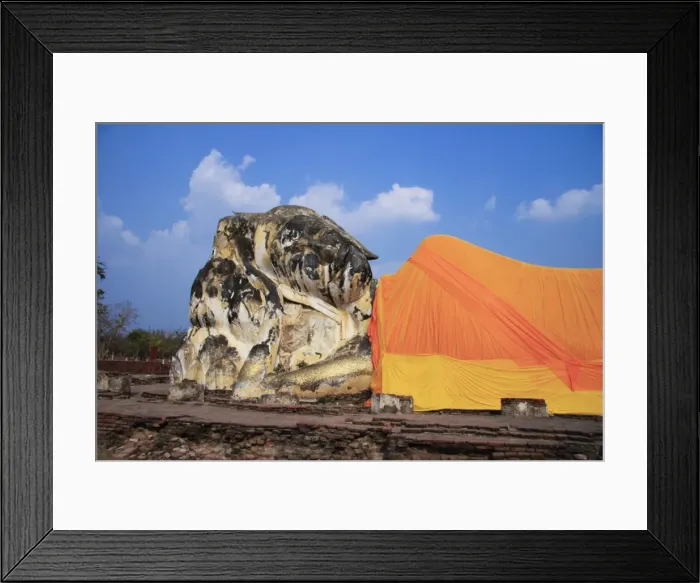 Framed Print : The Ruins of Ayutthaya, Wat Lokaya Sutha, Nirvana Buddha Framed Print : The Ruins of Ayutthaya, Wat Lokaya Sutha, Nirvana Buddha
