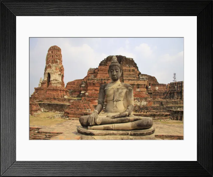 Framed Print : Buddha Statue at Ayutthaya Wat Mahathat Framed Print : Buddha Statue at Ayutthaya Wat Mahathat