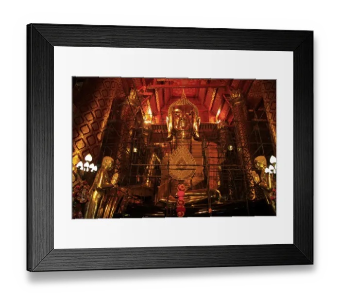 Framed Print : Buddha Statue at Ayutthaya Wat Panan Choeng