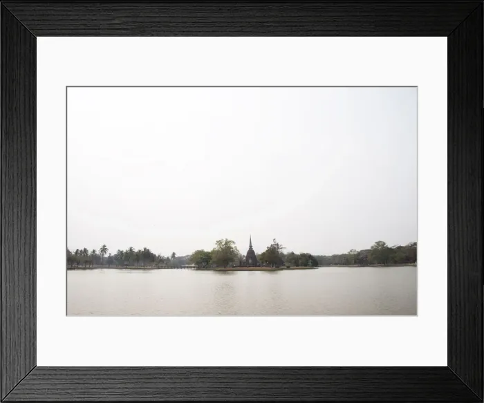 Framed Print : Wat Sa Si Surrounded by Water Framed Print : Wat Sa Si Surrounded by Water