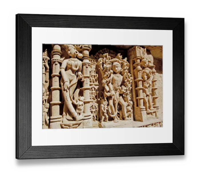 Framed Print : Stone Carvings at Rani ki Vav, Patan Framed Print : Stone Carvings at Rani ki Vav, Patan