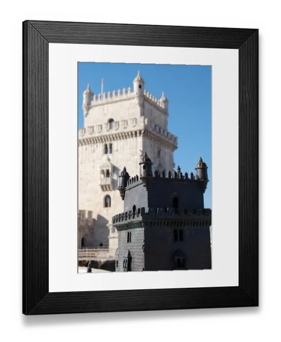 Framed Print : Reproduction and original Belem tower in Lisbon Framed Print : Reproduction and original Belem tower in Lisbon