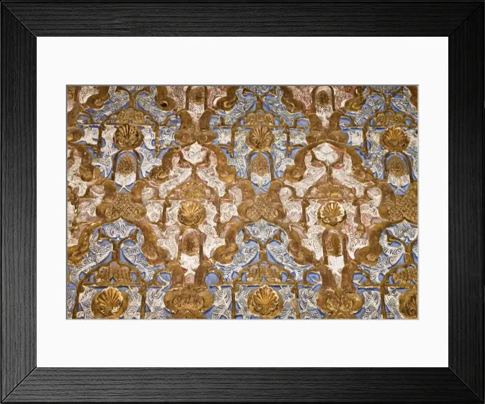 Framed Print : Decoration on wall of Salon de Embajadores Framed Print : Decoration on wall of Salon de Embajadores