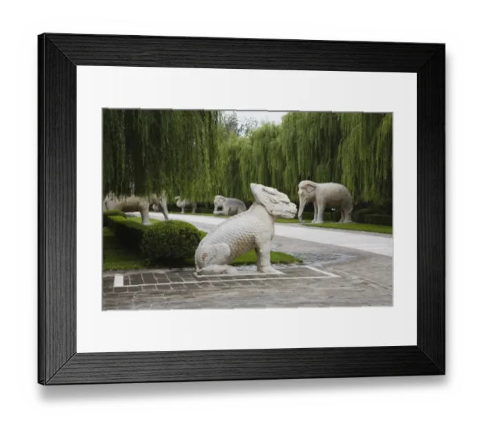 Framed Print : Animal statues at Ming Dynasty Tombs Framed Print : Animal statues at Ming Dynasty Tombs