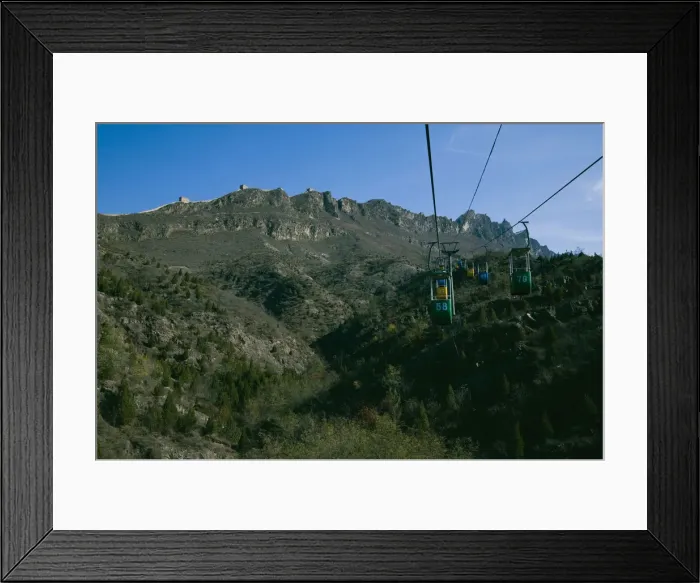 Framed Print : Cable cars at the Great Wall of China Framed Print : Cable cars at the Great Wall of China