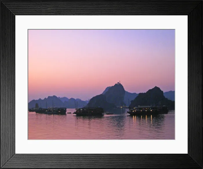 Framed Print : Ha Long Bay after sunset Framed Print : Ha Long Bay after sunset