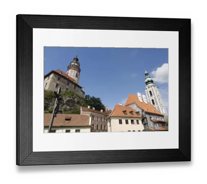Framed Print : Castle Cesky Krumlov and church, Czech Republic Framed Print : Castle Cesky Krumlov and church, Czech Republic