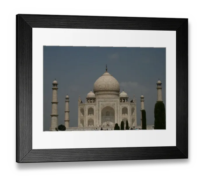 Framed Print : Taj Mahal. The front minaret merged nicely into a shrub Framed Print : Taj Mahal. The front minaret merged nicely into a shrub