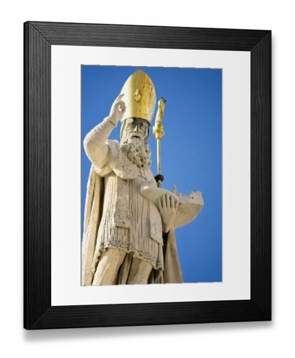 Framed Print : Statue of St. Blaise in Dubrovnik, Croatia Framed Print : Statue of St. Blaise in Dubrovnik, Croatia