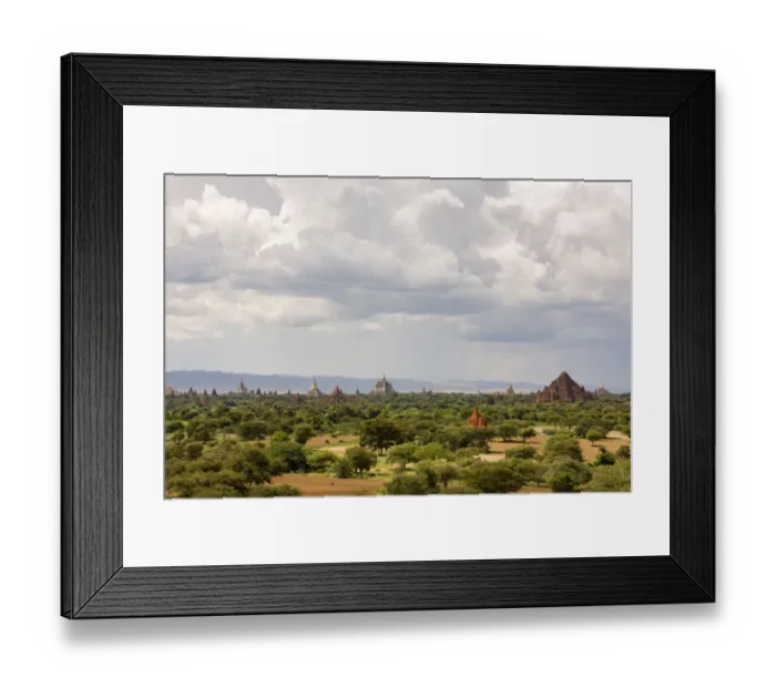 Framed Print : Panoramic view of the Bagan Archaeological Zone Framed Print : Panoramic view of the Bagan Archaeological Zone