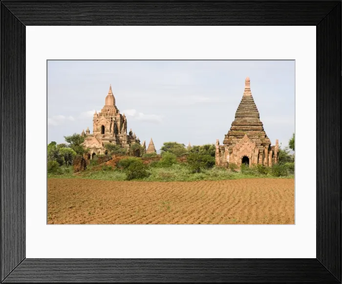 Framed Print : Two pagodas in Bagan Framed Print : Two pagodas in Bagan