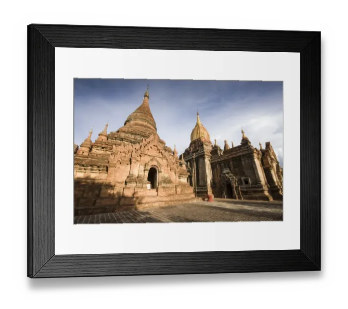 Framed Print : Buddhist pagodas in the afternoon light Framed Print : Buddhist pagodas in the afternoon light