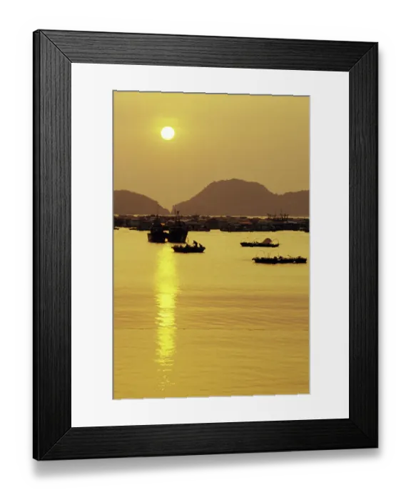 Framed Print : Ha Long Bay, sunset at Cat Ba Island Framed Print : Ha Long Bay, sunset at Cat Ba Island