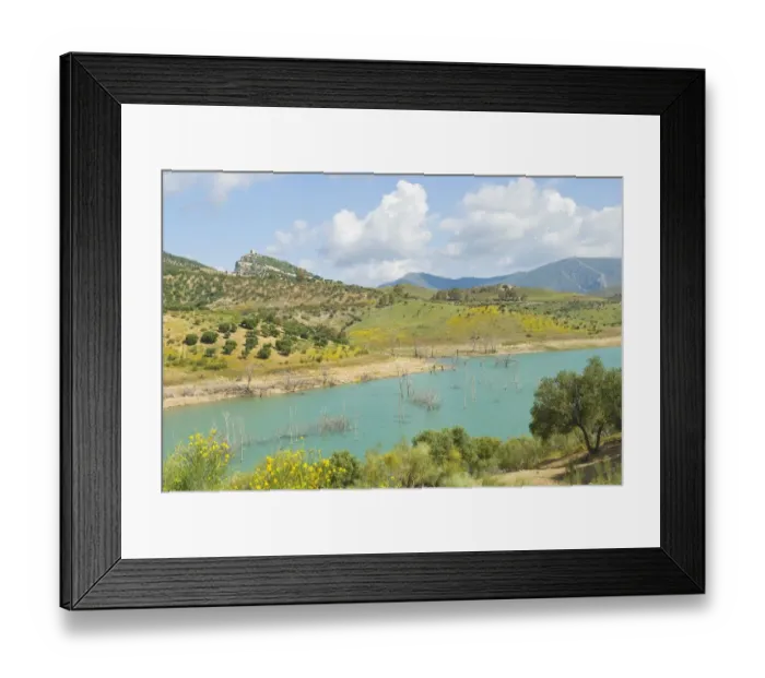 Framed Print : The lakes at Zahara de la Sierra, El Gastor, Andalucia, Spain Framed Print : The lakes at Zahara de la Sierra, El Gastor, Andalucia, Spain