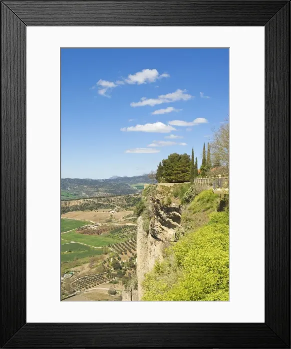 Framed Print : View from the old town of Ronda, Malaga, Andalucia, Spain Framed Print : View from the old town of Ronda, Malaga, Andalucia, Spain
