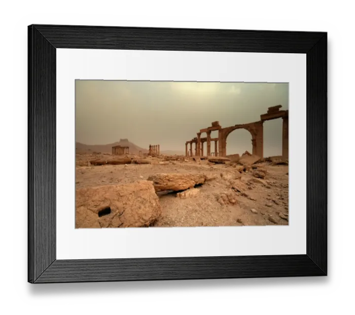 Framed Print : Sand storms sweeping across Palmyra, Syria Framed Print : Sand storms sweeping across Palmyra, Syria