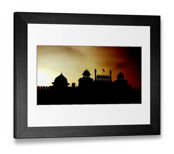 Framed Print : Sunrise over Majestic Red Fort in Delhi Framed Print : Sunrise over Majestic Red Fort in Delhi