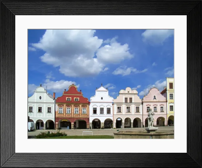 Framed Print : Historic centre of Telc, Czech Republic Framed Print : Historic centre of Telc, Czech Republic