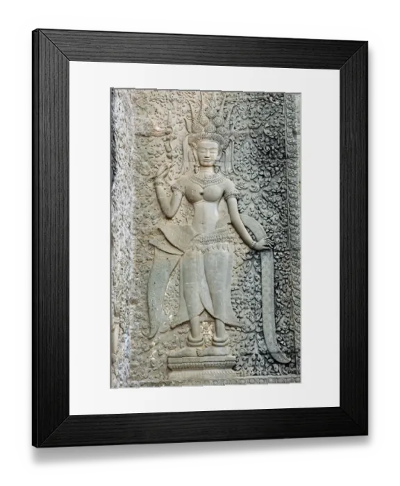 Framed Print : Apsara representation, Angkor Wat Framed Print : Apsara representation, Angkor Wat