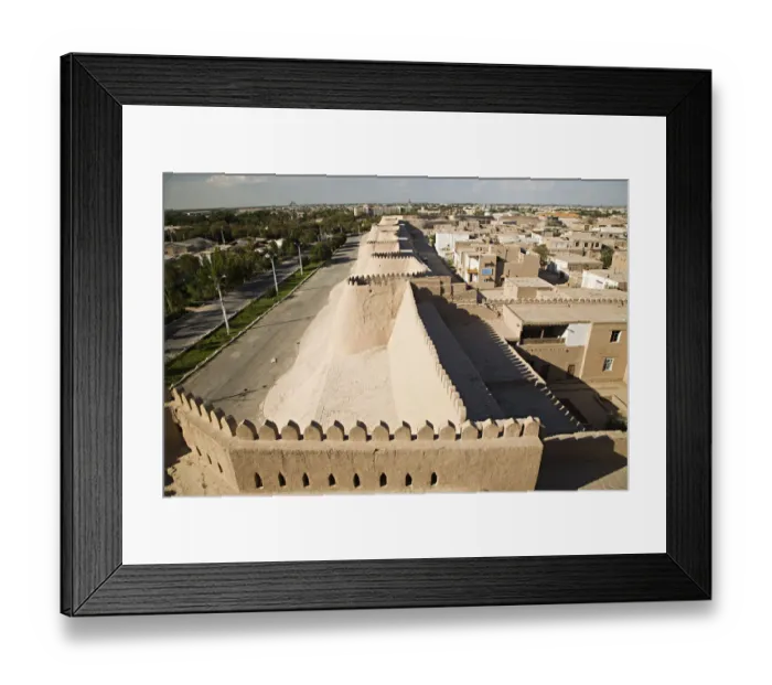 Framed Print : City walls, ancient Silk Route town of Khiva Framed Print : City walls, ancient Silk Route town of Khiva