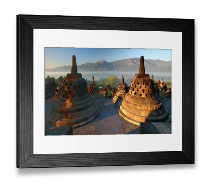 Framed Print : Borobudur after sunrise