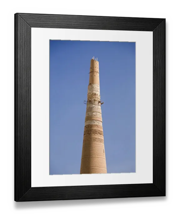 Framed Print : Gutluk Temir Minaret, Turkmenistan
