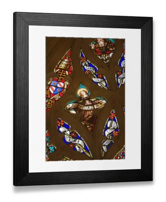 Framed Print : Close-up of stained glass ceiling in a church, Eglise St Pierre, Bordeaux, Aquitaine, France Framed Print : Close-up of stained glass ceiling in a church, Eglise St Pierre, Bordeaux, Aquitaine, France