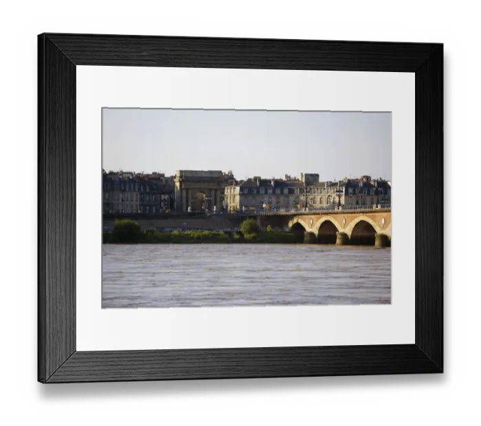 Framed Print : Arch bridge across a river, Pont De Pierre, Porte De Bourgogne, Garonne River, Bordeaux, Aquitaine, France Framed Print : Arch bridge across a river, Pont De Pierre, Porte De Bourgogne, Garonne River, Bordeaux, Aquitaine, France