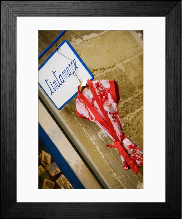 Framed Print : Nightwear hanging outside of a store, Bordeaux, Aquitaine, France Framed Print : Nightwear hanging outside of a store, Bordeaux, Aquitaine, France