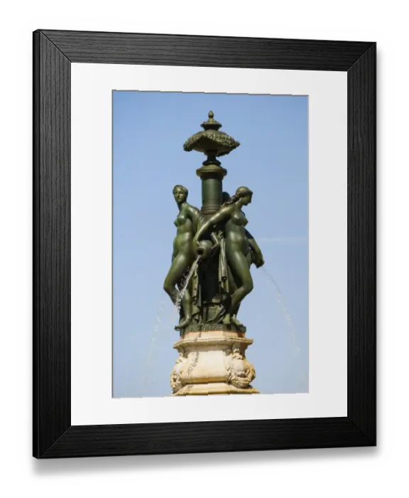 Framed Print : Low angle view of a fountain statue, Fontaine Des Trois Graces, Bordeaux, Aquitaine, France Framed Print : Low angle view of a fountain statue, Fontaine Des Trois Graces, Bordeaux, Aquitaine, France