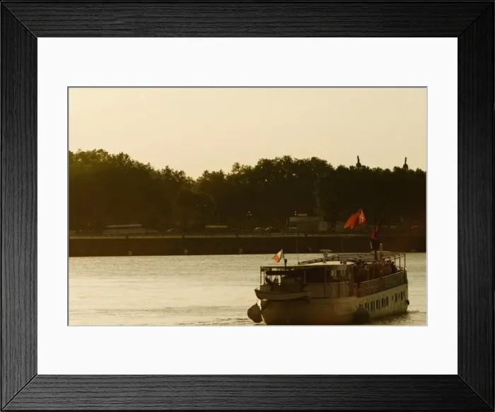 Framed Print : Tourboat in a river, Garonne River, Bordeaux, Aquitaine, France Framed Print : Tourboat in a river, Garonne River, Bordeaux, Aquitaine, France