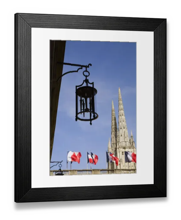 Framed Print : Low angle view of a church, Hotel De Ville, St. Andre Cathedral, Bordeaux, Aquitaine, France Framed Print : Low angle view of a church, Hotel De Ville, St. Andre Cathedral, Bordeaux, Aquitaine, France